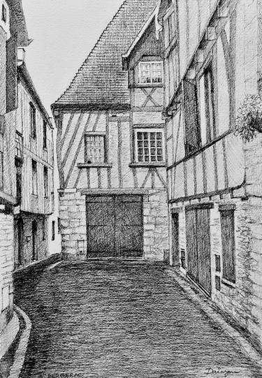 Medieval Houses in Bergerac, France thumb