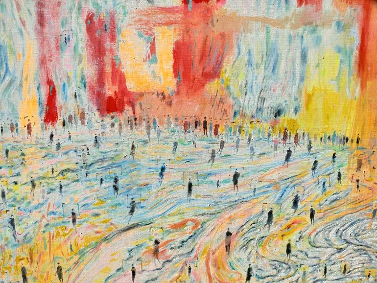 Original Abstract Expressionism People Painting by Carlos Pardo