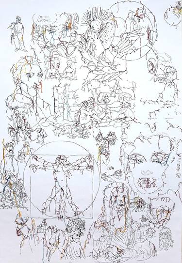 Original Figurative World Culture Drawings by GUACOLDA Tua