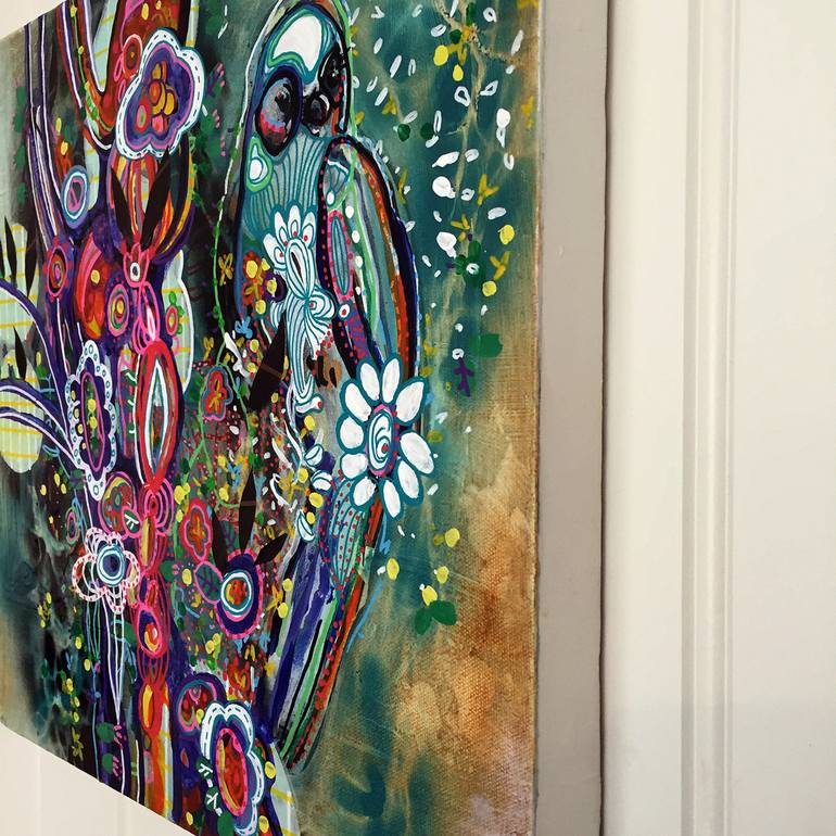 Original Abstract Floral Painting by Randi Antonsen