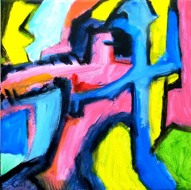 Original Abstract Expressionism Abstract Painting by Karl Kaul