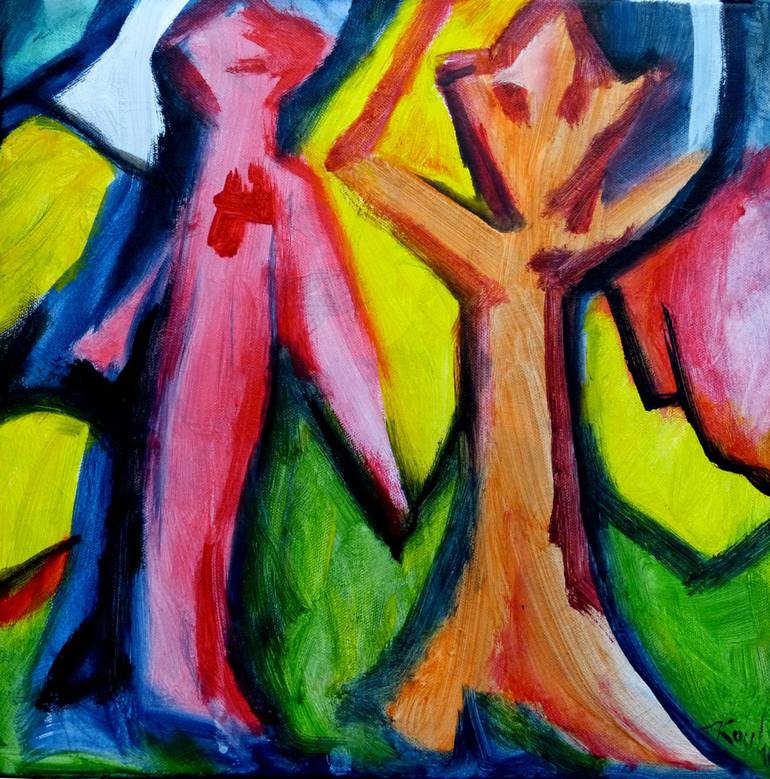 Original Abstract Expressionism Abstract Painting by Karl Kaul