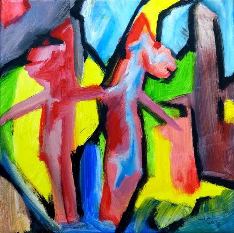 Original Abstract Expressionism Abstract Painting by Karl Kaul