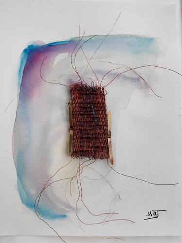 Original Minimalism Abstract Mixed Media by Isabelle Joubert