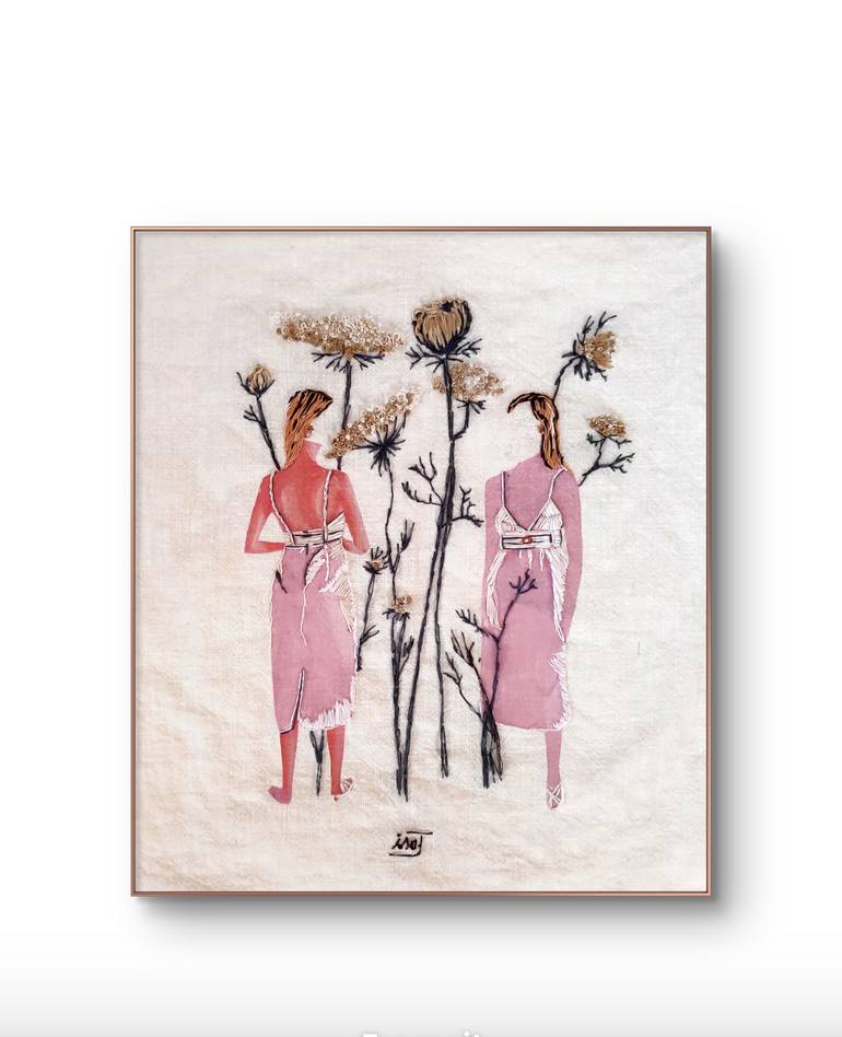 Original Figurative Botanic Mixed Media by Isabelle Joubert