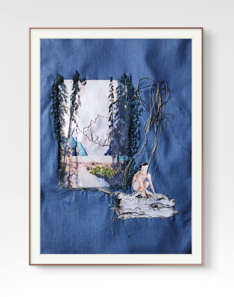 Original Figurative Nature Mixed Media by Isabelle Joubert