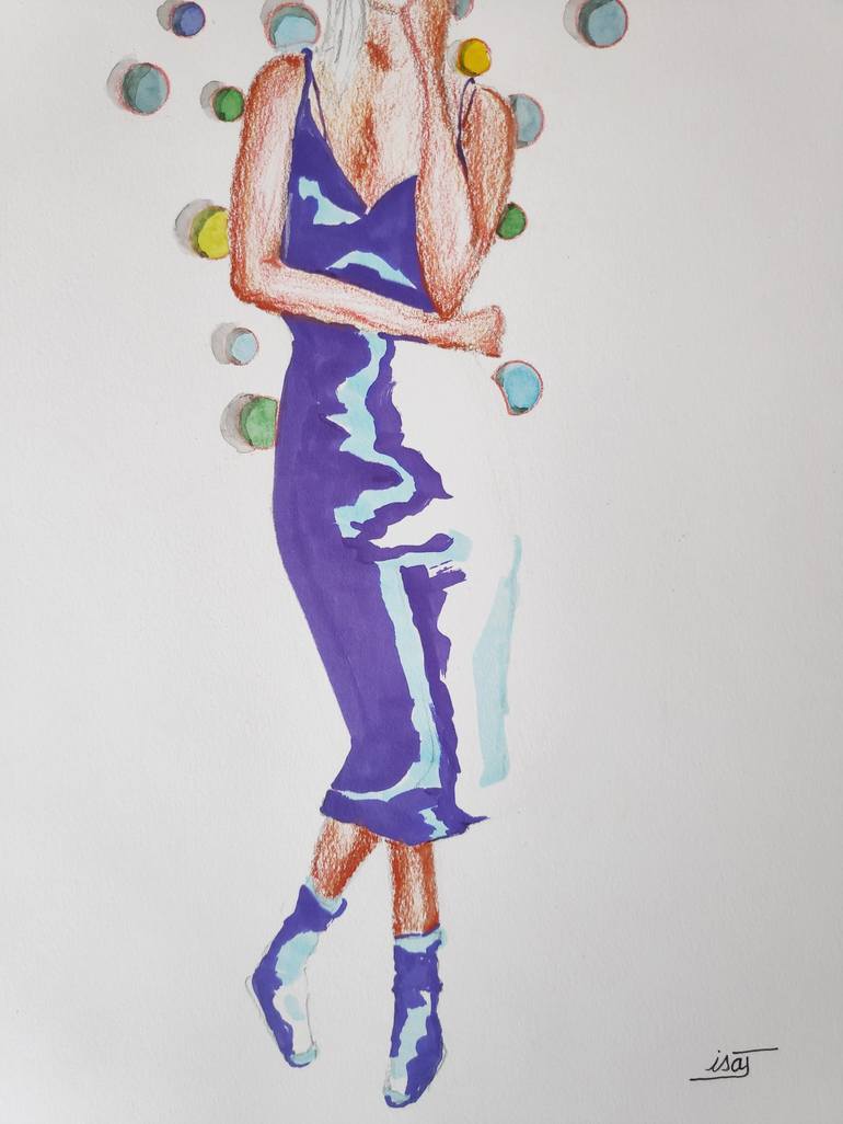 Original Fashion Drawing by Isabelle Joubert