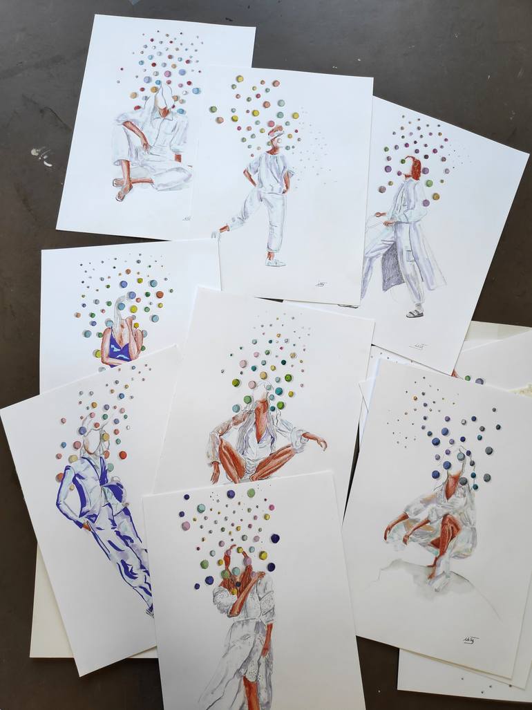 Original Figurative Fashion Drawing by Isabelle Joubert