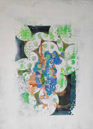 Print of Abstract Collage by Isabelle Joubert