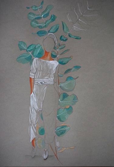Saatchi Art Artist Isabelle Joubert; Drawing, “Silhouette eucalyptus” #art
