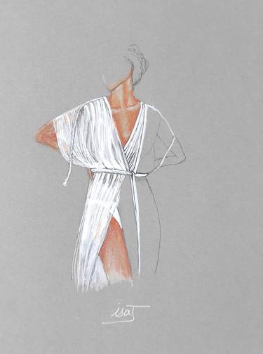 Original Minimalism Fashion Drawings by Isabelle Joubert