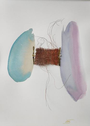 Saatchi Art Artist Isabelle Joubert; Paintings, “Bleu chou rouge (red cabbage blue)” #art