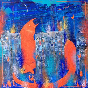 Original Cats Paintings by Yulia Luchkina