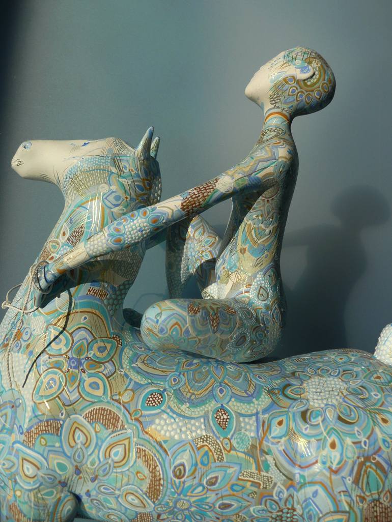 Original Art Deco Horse Sculpture by Yulia Luchkina