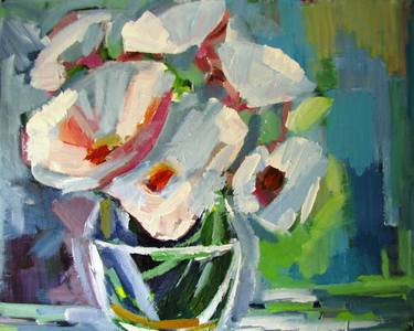 Original Abstract Expressionism Floral Paintings by Ina Shtukar