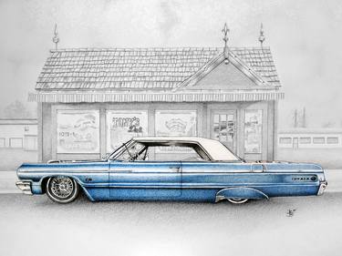 Original Illustration Car Drawings by Robert Ball