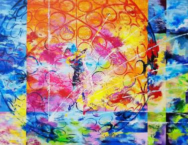 Original Abstract Expressionism Sport Paintings by Carlos Printe