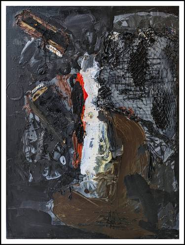 Original Black & White Abstract Painting by Iarca Gallery