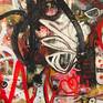 modern contemporary graffiti acrylic painting on canvas