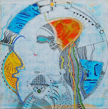 Original Figurative Fantasy Collage by Silva Bachvarova