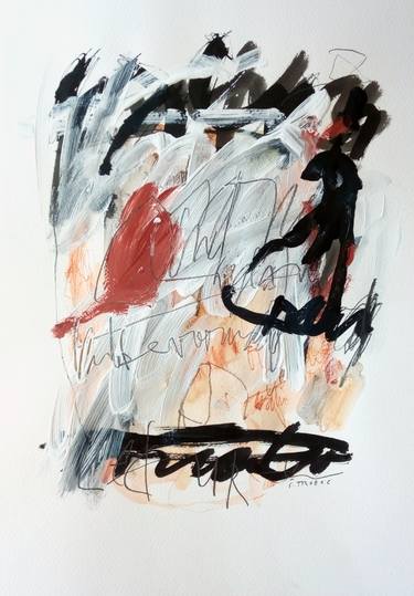 Original Abstract Expressionism Abstract Drawings by Špela Trobec