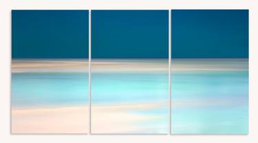 Teal Shimmer - Oversized Triptych thumb