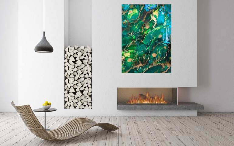 Original Abstract Expressionism Abstract Painting by Lynne Douglas