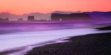 Red Sunset at Dyrholaey Beach - Limited Edition of 10 thumb