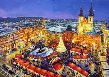 Print of Impressionism Architecture Paintings by Yuriy Shevchuk