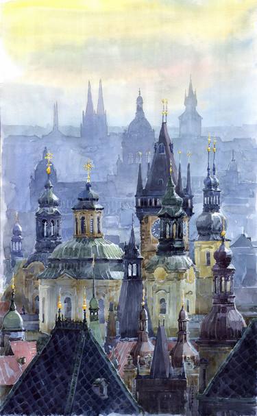 Original Impressionism Architecture Paintings by Yuriy Shevchuk
