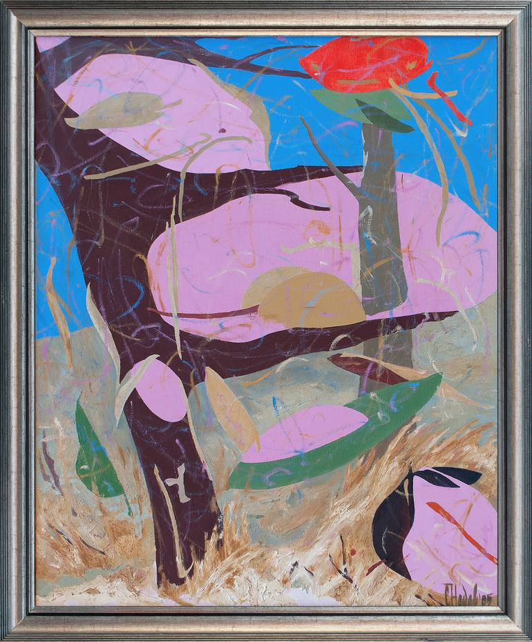 Original Abstract Expressionism Abstract Painting by Slav Nedev