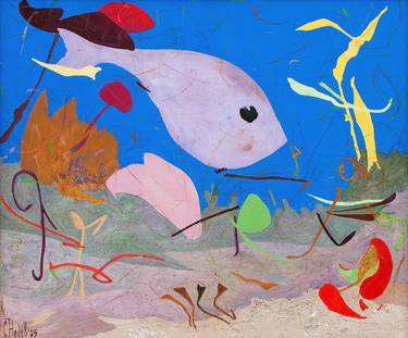 Print of Modern Fish Paintings by Slav Nedev