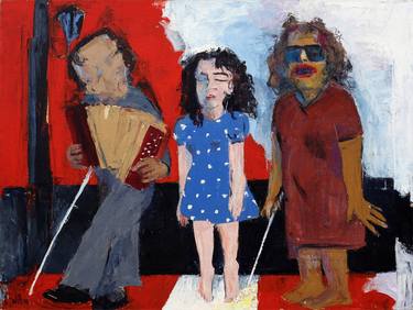 Original Expressionism People Paintings by Slav Nedev