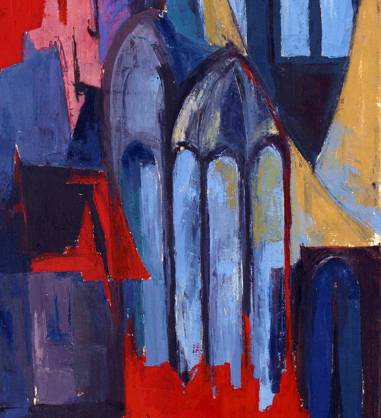 Original Expressionism Architecture Painting by Slav Nedev