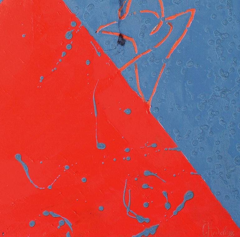 Original Abstract Expressionism Abstract Painting by Slav Nedev