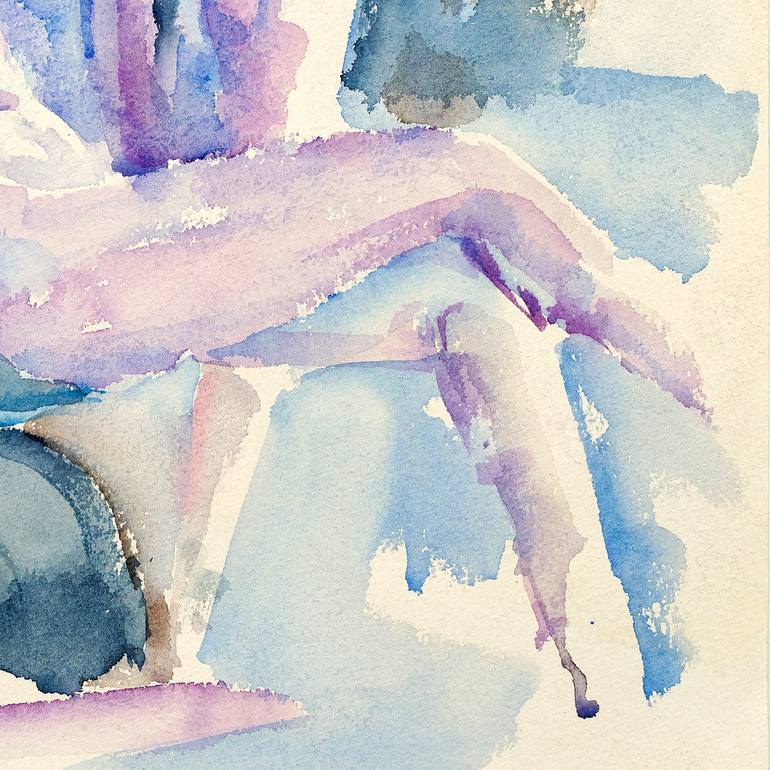 Original Expressionism Erotic Painting by Slav Nedev