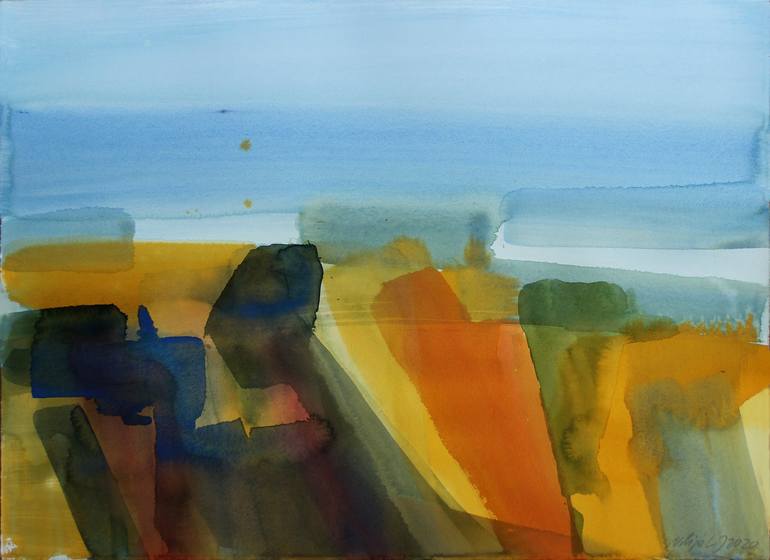 Print of Abstract Expressionism Landscape Paintings by Vilija Lioranciene