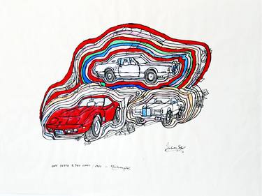 Original Pop Art Car Paintings by Dietmar Scherf