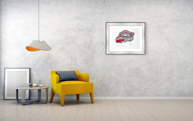 Original Car Painting by Dietmar Scherf