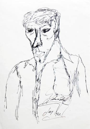 Original Portraiture People Drawings by Dietmar Scherf