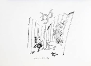 Original Abstract Drawings by Dietmar Scherf