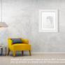 View of Artwork in a room. Note: Artwork is unframed! Frame in pics is NOT included; pics of artwork in a frame are for illustration purposes only.