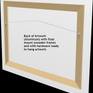 Back of artwork with float mount frame