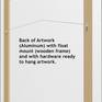 Back of Artwork with a float mount frame