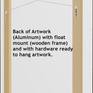 Back of Artwork with float mount frame