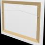 Back of Artwork with float mount (wooden frame) and with hardware ready to hang artwork