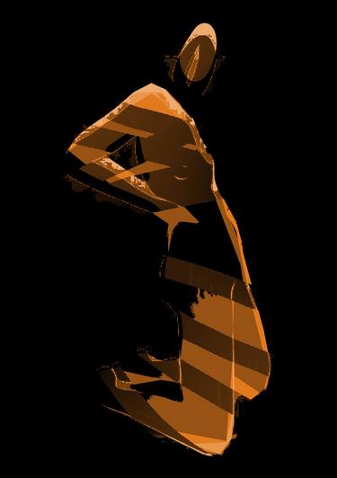 Original Abstract Nude Digital by Mark Fearn