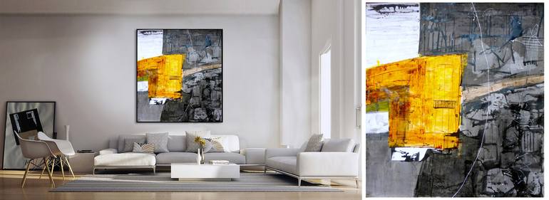 Original Fine Art Abstract Painting by Mark Fearn