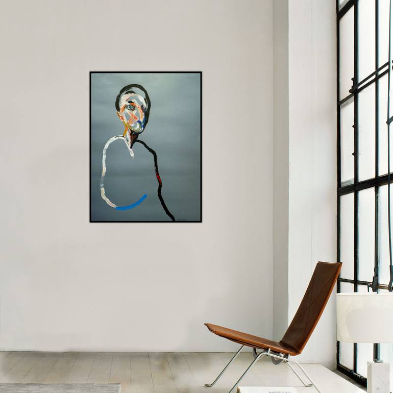Original Abstract Portrait Painting by Mark Fearn