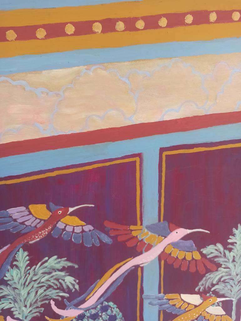 Original Figurative Architecture Painting by Berit Bredahl  Nielsen